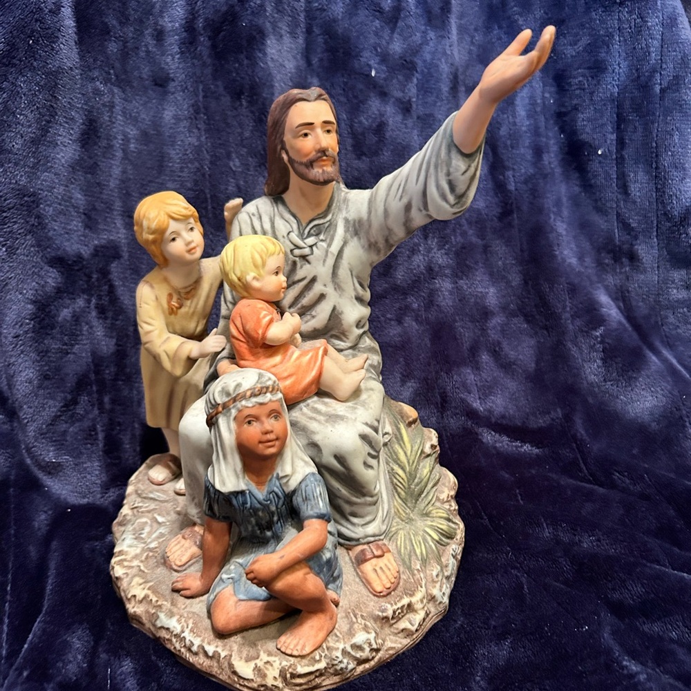 Masterpiece Porcelain by Homco “Come Unto Me”Art Sculpture